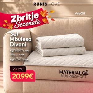 Mbulesa Divani Vela – Material që nuk rrëshqet